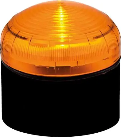 Produktfoto 1 von RS PRO LED Dauer, Filament/Warnsummer Signalleuchte 240V Gelb Schraubanschlussklemme, Ø 92 mm x 83 mm IP66