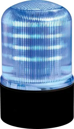 Produktfoto 1 von RS PRO LED Dauer, Umdrehung, Filament/Warnsummer Signalleuchte 12V Blau Schraubanschlussklemme, Ø 92 mm x 148 mm IP66