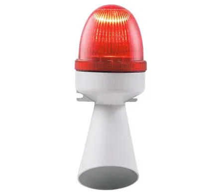 Produktfoto 1 von RS PRO LED, Filament/Warnsummer, Dauer-Licht Beacon-Sounder-Kombination 24V ac Rot IP43 Schraubanschlussklemme / 96 dB