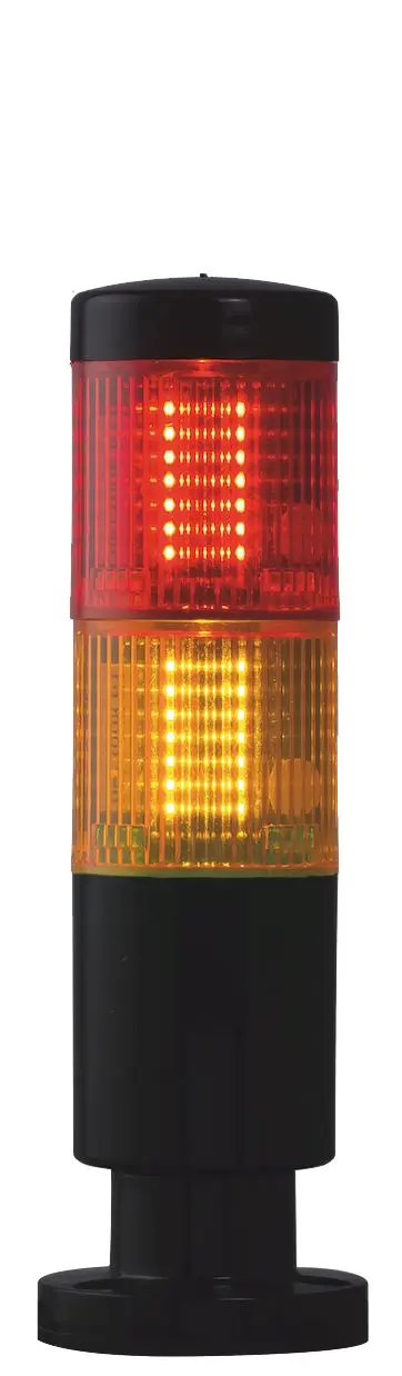 Produktfoto 1 von RS PRO LED Signalturm 2-stufig Linse Rot/Gelb + 97mm