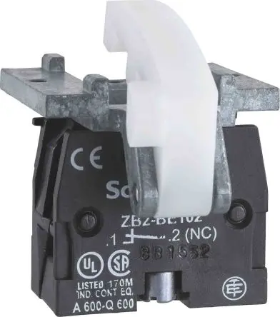 Produktfoto 1 von Schneider Electric Harmony Drucktaster-Kontaktblock 2 Schließer 600V Schraubanschlussklemme