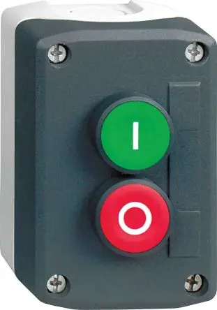 Produktfoto 1 von Schneider Electric Federrückstellung Harmony Drucktaste-Steuerstation 1 Schließer/1 Öffner Rot, Grün Polycarbonat,