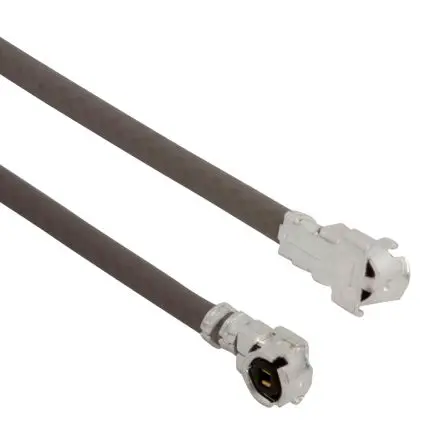 Produktfoto 1 von Amphenol RF AMC Koaxialkabel Stecker, 50 Ω Stecker, 100 mm, Rechtwinklig / AMC, Schwarz