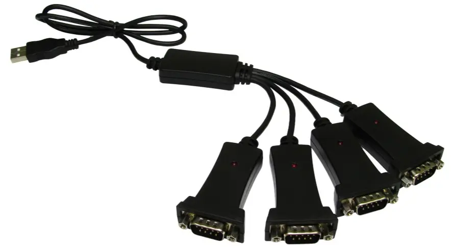 Produktfoto 1 von RS PRO Konverterkabel, USB A, Sub-D 9-polig, Stecker