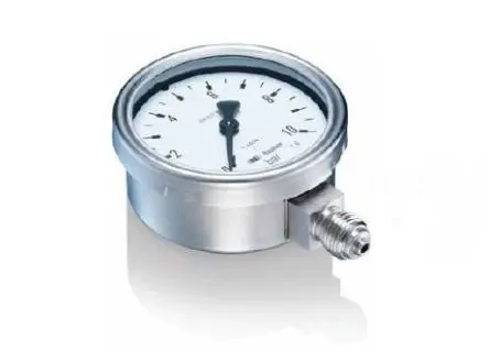 Produktfoto 1 von Bourdon MNPT MEX2 Manometer 68 mm 0 bar → 4 bar Edelstahl Gehäuse 1/4 in NPT