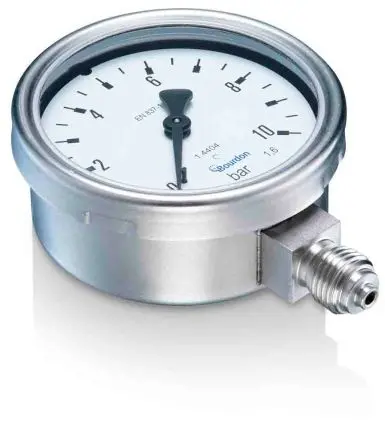 Bourdon Mit Gewinde MEX3 Manometer 69 mm -1 bar → 3 bar Edelstahl Gehäuse G 1/4