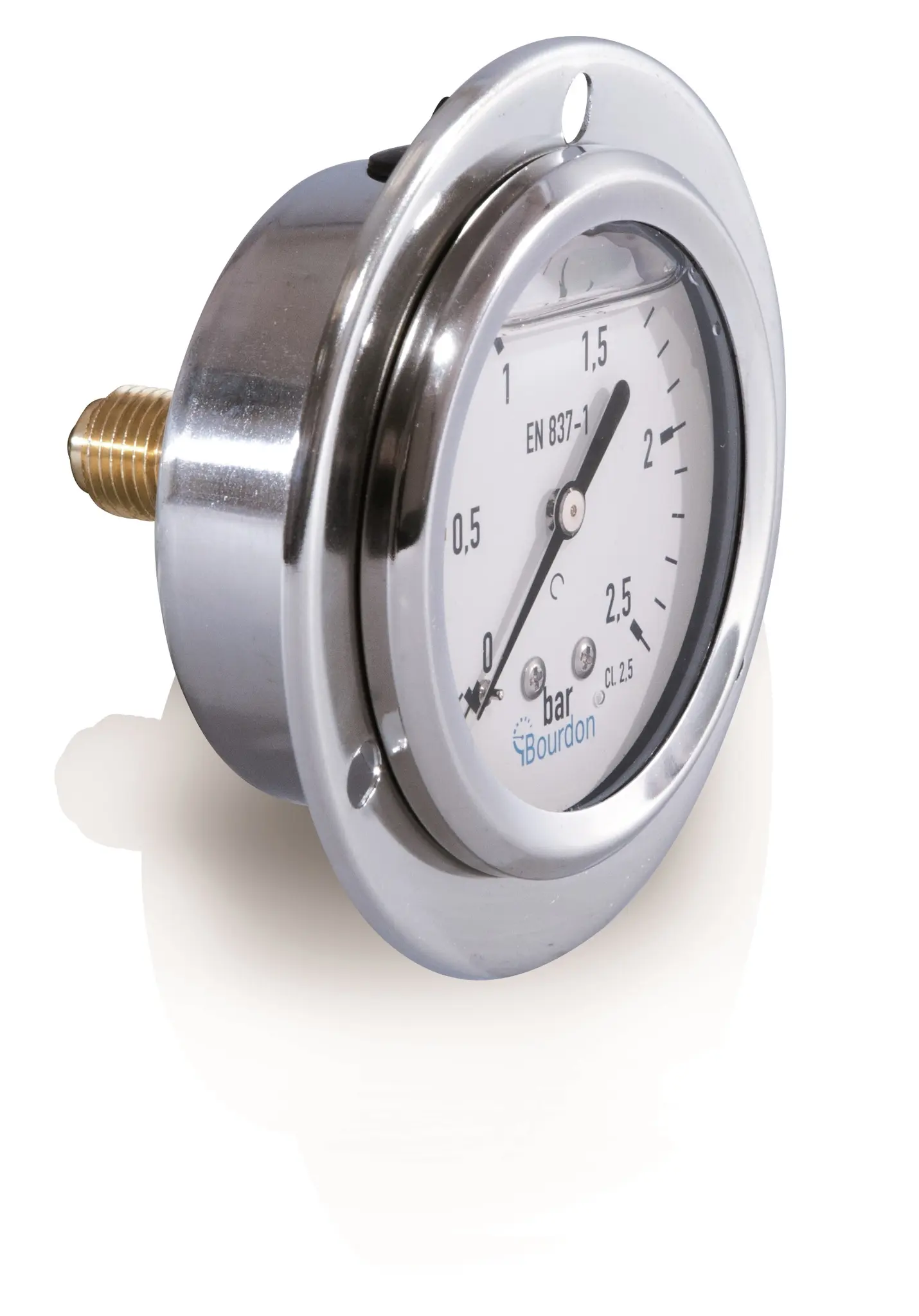 Produktfoto 1 von Bourdon Druckmessgerät Prozessanschluss hinten Analog 0bar → 60bar, Ø 68mm