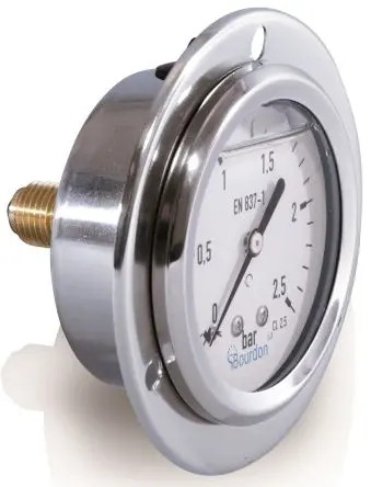 Produktfoto 1 von Bourdon Mit Gewinde MIT3 Manometer 68 mm 0 bar → 6 bar Edelstahl Gehäuse G 1/4