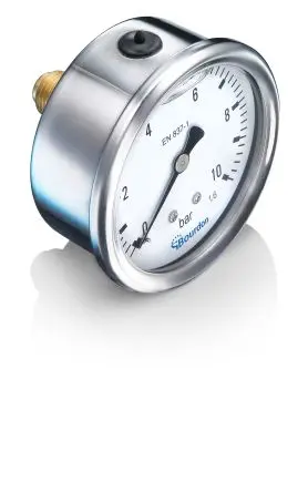 Produktfoto 1 von Bourdon Mit Gewinde MIT3 Manometer 68 mm 0 bar → 60 bar Edelstahl Gehäuse G 1/4