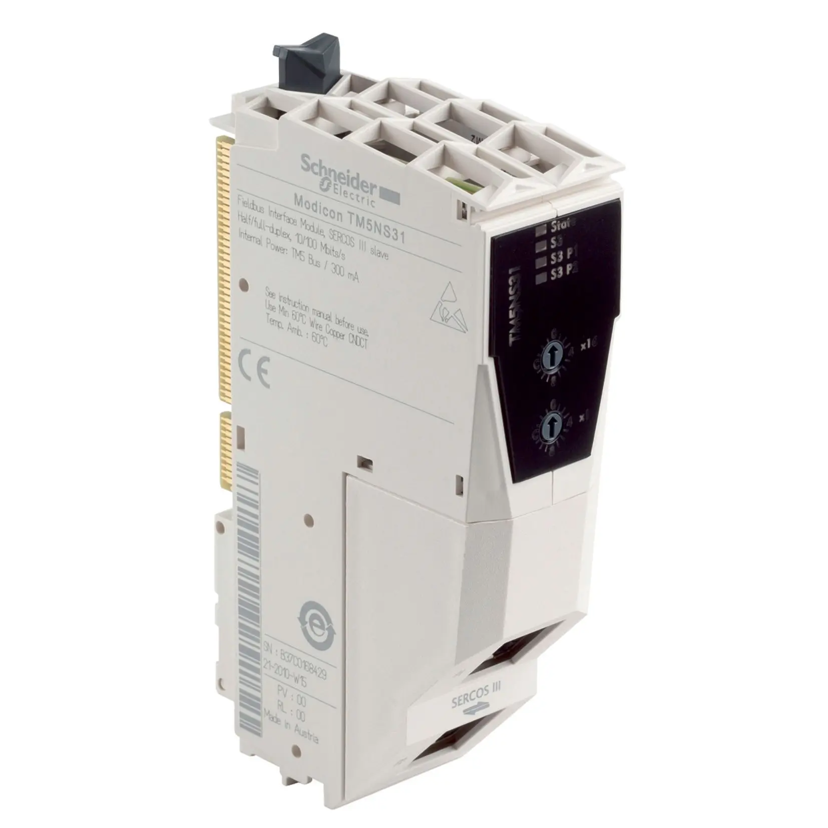 Produktfoto 1 von Schneider Electric SERCOS III-Kommunikationsmodul für Bewegungssteuerung Modicon TM5