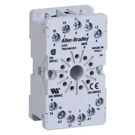 Produktfoto 1 von Allen Bradley Relaissockel zur Verwendung mit 700-HA-Relais 700-HN, 11 -Kontakt, DIN-Hutschiene, 300V