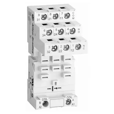 Produktfoto 1 von Allen Bradley Relaissockel zur Verwendung mit 700-HB-Relais 700-HN, 11 -Kontakt, DIN-Hutschiene, 300V