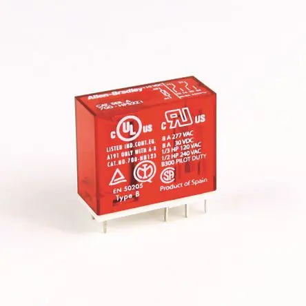 Produktfoto 1 von Allen Bradley 700-HPS Leistungsrelais 24V dc Spule 2-poliger Umschalter 8A 820 Ω 0.7 W