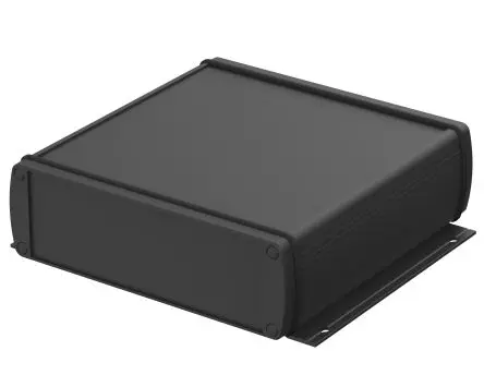 Produktfoto 1 von Bopla Alubos (Set); Universalgehäuse; Aluminium; Schwarz Geflanscht IP65 Breite 52 mm Höhe 52 mm Länge 169 mm