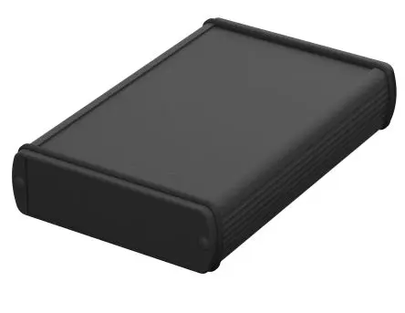 Bopla Alubos (Set); Universalgehäuse; Aluminium; Schwarz IP65 Breite 32 mm Höhe 32 mm Länge 106 mm