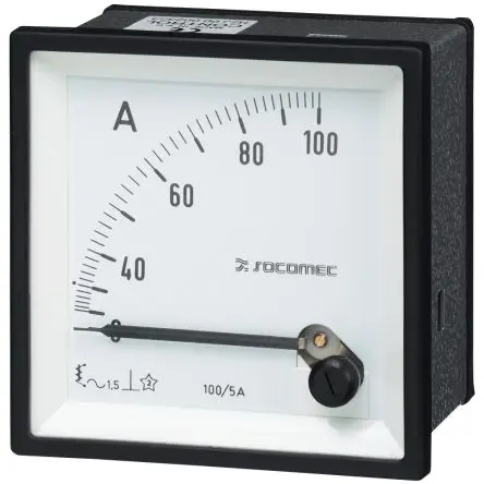 Produktfoto 1 von Socomec 192B Amperemeter 5 A AC, 48 mm x 48 mm