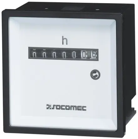 Produktfoto 1 von Socomec Zähler Zähler Mechanisch 6-stellig 220V dc, Stunden