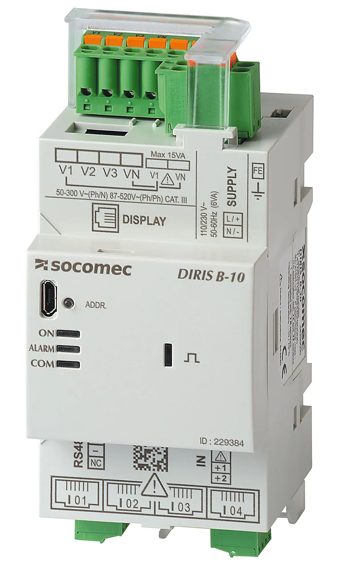 Produktfoto 1 von Socomec Leistungsmessgerät für Schwingungen, Strom, Spannung H 90 mm B 54 mm T. 44 mm