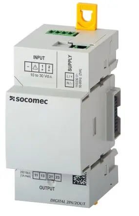 Produktfoto 1 von Socomec DIRIS O-iod Energiemessgerät Digital 90 mm x 45 mm Energiemessgerät / 3-phasig 2 Ausg. 2 Eing. Impulsausgang