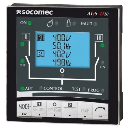 Produktfoto 1 von Socomec ATyS LCD Multifunktions-Panel-Messgeräte für Energiezähler, Position