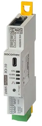 Produktfoto 1 von Socomec DIRIS Digiware Energiemessgerät 100 mm x 18 mm Energiemessgerät 2 Ausg. 4 Eing.