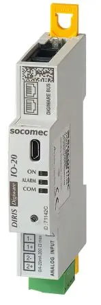 Produktfoto 1 von Socomec DIRIS Digiware Energiemessgerät 100 mm x 18 mm Energiemessgerät 2 Eing.