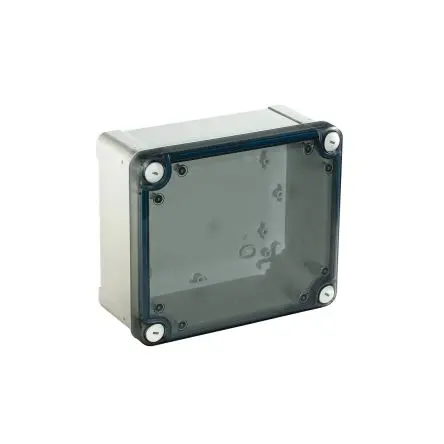 Produktfoto 1 von Schneider Electric PanelSeT Polycarbonat Wandanschlusskasten Grau IP66 Transparente Tür, HxBxT 291 mm, 241 mm x 128 mm