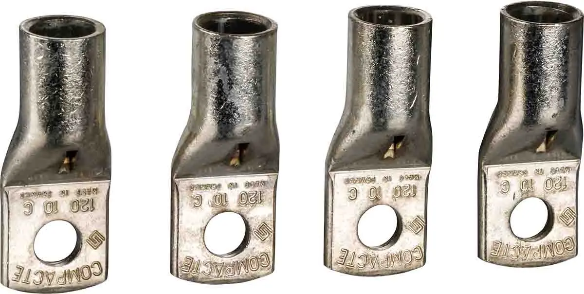 Produktfoto 1 von Schneider Electric Lv4 Ringkabelschuhe, Unisoliert, Silber, 4/0 AWG max.AWG