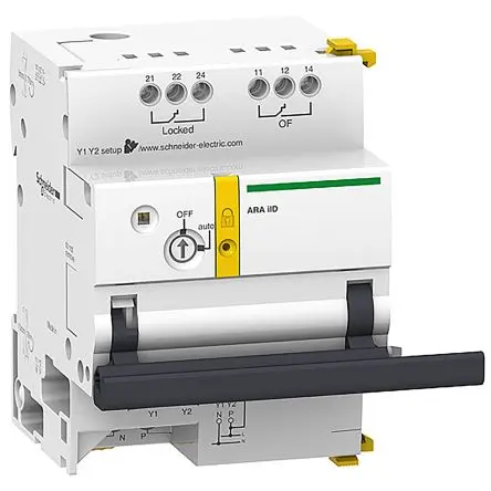 Produktfoto 1 von Schneider Electric 230V Acti9 Acti9 Auxiliaires Geräteschutzschalter für 4P iID