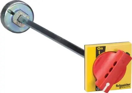 Produktfoto 1 von Schneider Electric Griff: Rot, Handgriff Frontplatte: Gelb ComPacT INS/INV Drehgriff für Kompakte Ins/Inv. 250, IP55