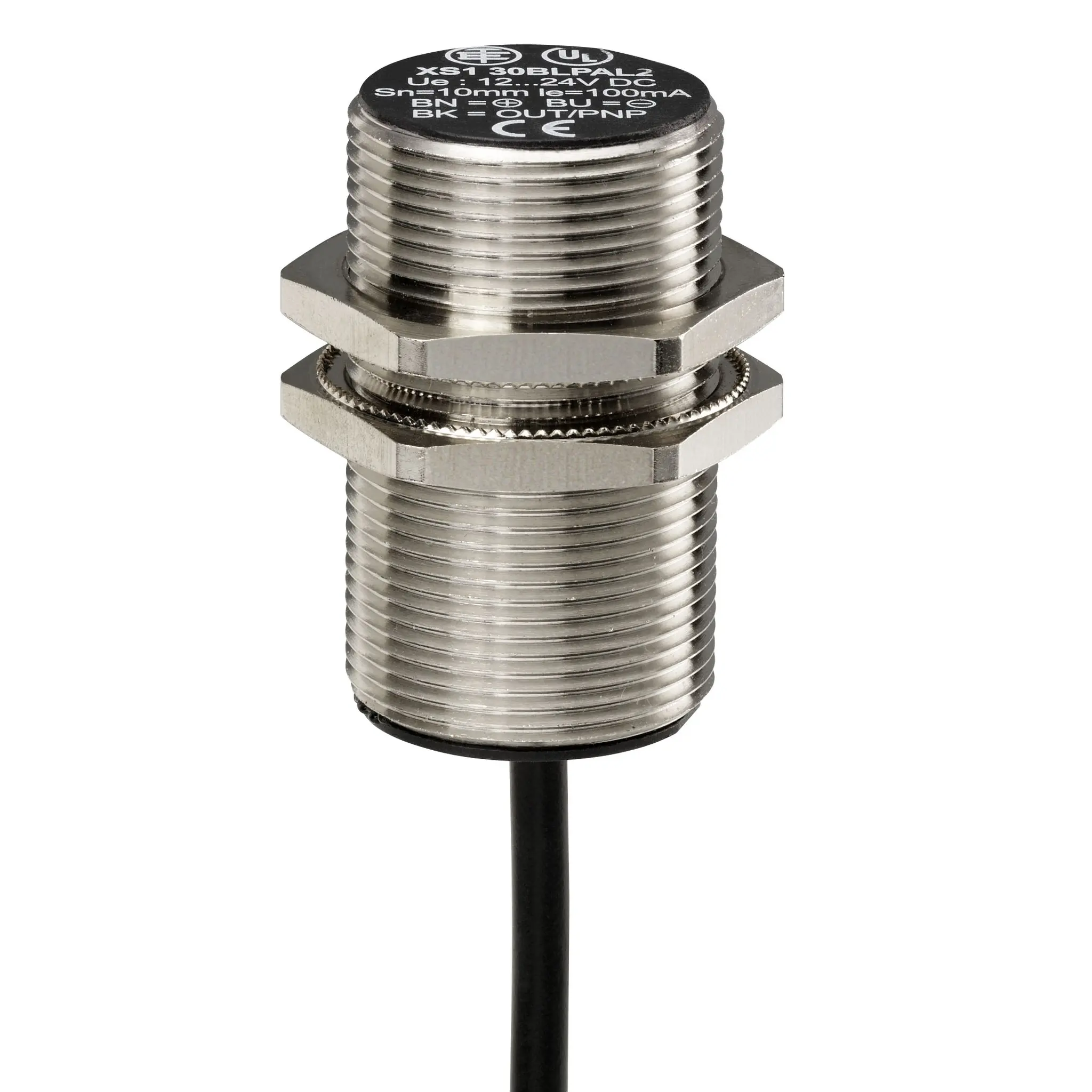 Produktfoto 1 von Telemecanique Sensors XS M30 Näherungssensor Induktiv, Gewinderohr 10 mm PNP 12 → 48 V DC / 200 mA NO, IP68,