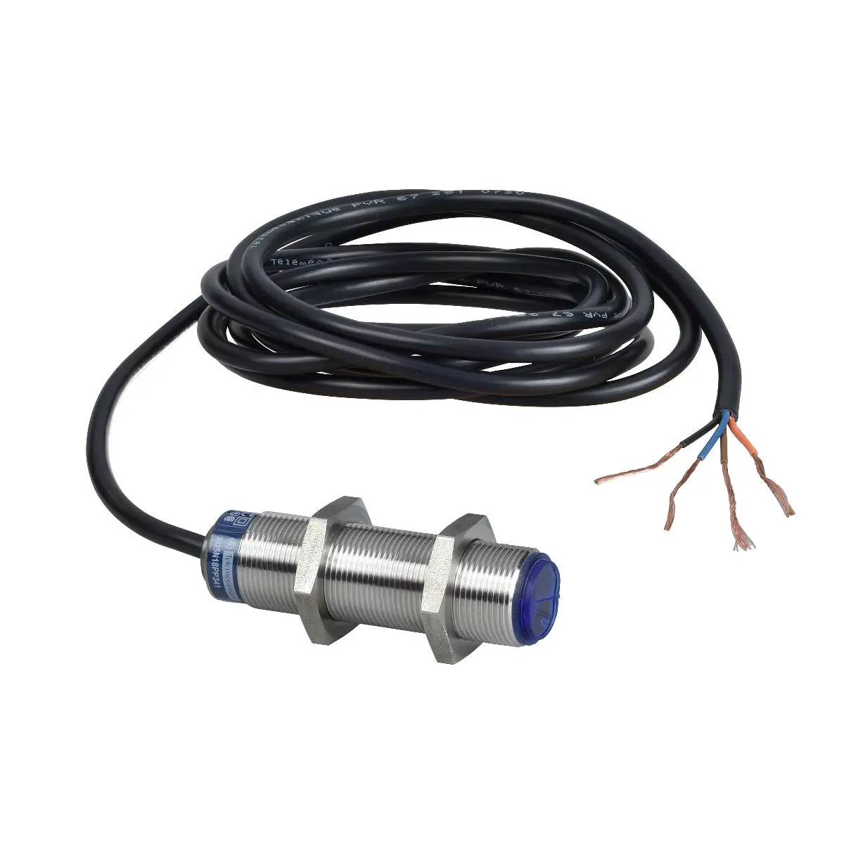 Produktfoto 1 von Telemecanique XU Miniatur mit Gewinde Optischer Sensor, Diffus, Bereich 100 mm, PNP Ausgang, 4-poliger