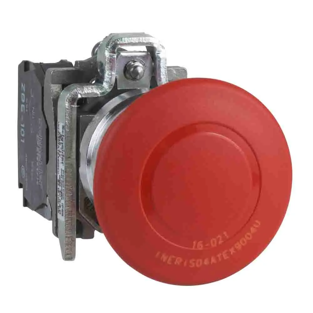 Produktfoto 1 von Schneider Electric XB4 Not-Aus-Drucktaster, Panel, Ø 22 mm, 1 Schließer/1 Öffner, Rot IP65 Better World, x 43 mm,