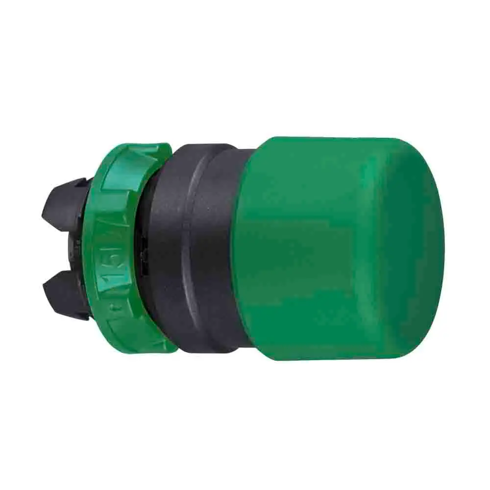 Produktfoto 1 von Schneider Electric Harmony XB5 Drucktastenkopf Ø 22 mm, Grün Tastend Rund Rund Kunststoff, IP66