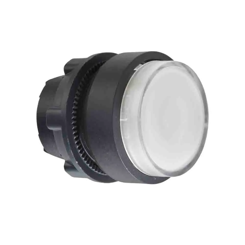 Produktfoto 1 von Schneider Electric Harmony XB5 Drucktastenkopf Ø 22 mm, Weiß Tastend Rund Rund Kunststoff, IP66