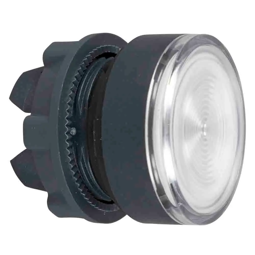 Produktfoto 1 von Schneider Electric Harmony XB5 Drucktastenkopf Ø 22 mm, Weiß Tastend Rund Rund Kunststoff, IP66