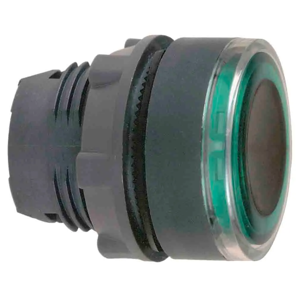 Produktfoto 1 von Schneider Electric Harmony XB5 Drucktastenkopf Ø 22 mm, Grün Tastend Rund Rund Kunststoff, IP66