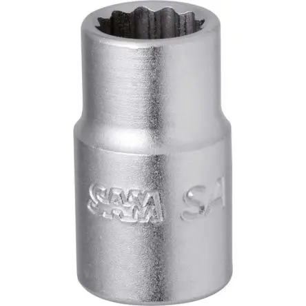 Produktfoto 1 von SAM 1/4 in, 1/4 in Standard Buchse Chrom Vanadium Stahl, 25mm
