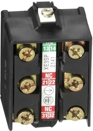 Produktfoto 1 von Telemecanique Sensors OsiSense XC Endschalter-Kontaktblock 1 Schließer/2 Öffner 3-polig Schraubanschlussklemme