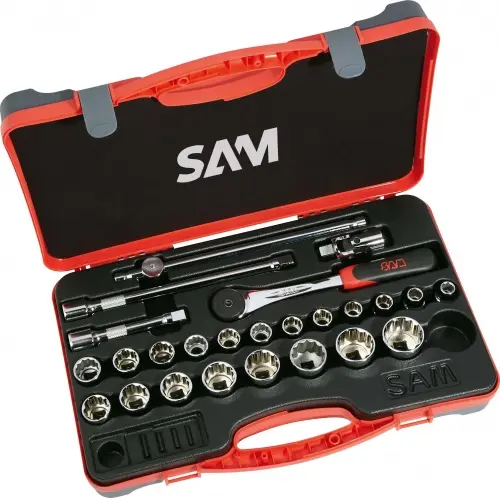 Produktfoto 1 von SAM 1/2 in Vierkant 12-Kant 25-teilig