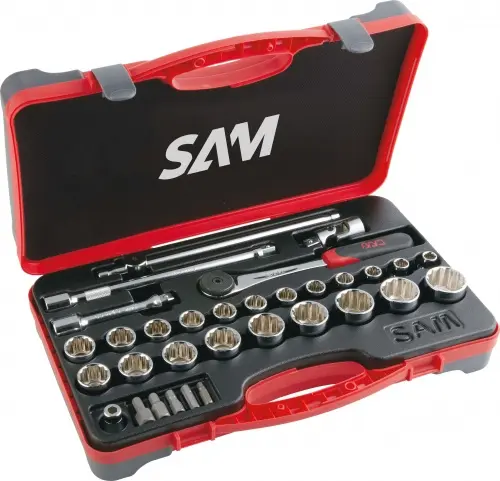 Produktfoto 1 von SAM 1/2 in Vierkant 12-Kant, Standard 32-teilig