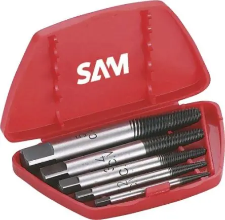 Produktfoto 1 von SAM, 5-teilig Schraubenausdreher, Kunststoff, Stahl, Spiralförmiger Abzieher