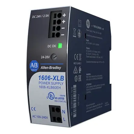 Produktfoto 1 von Allen Bradley 1606 DIN-Schienen Netzteil Geschalteter Modus 240V ac AC / 2.5 A 24V dc DC 60 W