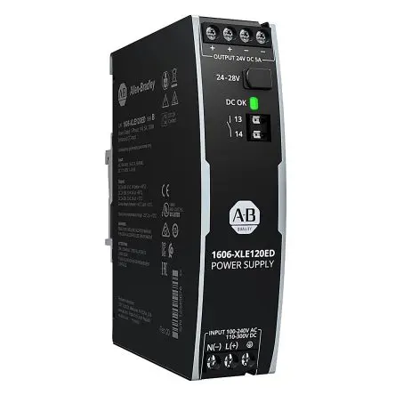 Produktfoto 1 von Allen Bradley 1606 DIN-Schienen Netzteil Geschalteter Modus 150 V dc, 240V ac Wechselstrom/Gleichstrom / 5 A 24V dc 480