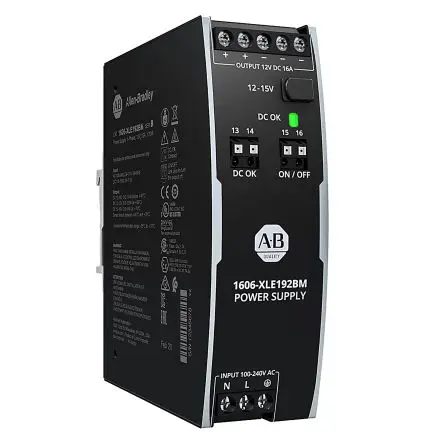 Produktfoto 1 von Allen Bradley 1606 DIN-Schienen Netzteil Geschalteter Modus 240V ac AC / 16 A 12V dc DC 192 W