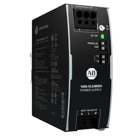 Produktfoto 1 von Allen Bradley 1606 DIN-Schienen Netzteil Geschalteter Modus 150 V dc, 240V ac Wechselstrom/Gleichstrom / 20 A 24V dc 480