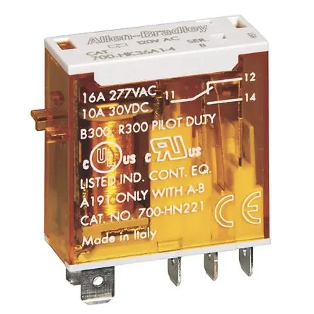 Produktfoto 1 von Allen Bradley 700-HK Relais ohne Verriegelung 24V dc Spule 2-poliger Umschalter 8A 1.2 kΩ 500 mW