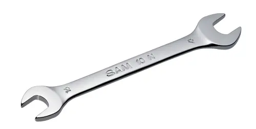 Produktfoto 1 von SAM Doppelgabelschlüssel Metrisch, CrV-Stahl Nicht parkend Schließer (NO), Länge 313 mm