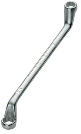 SAM Abgewinkelter Ringschlüssel 27 x 29 mm, CrV-Stahl Schließer (NO), Länge 340mm