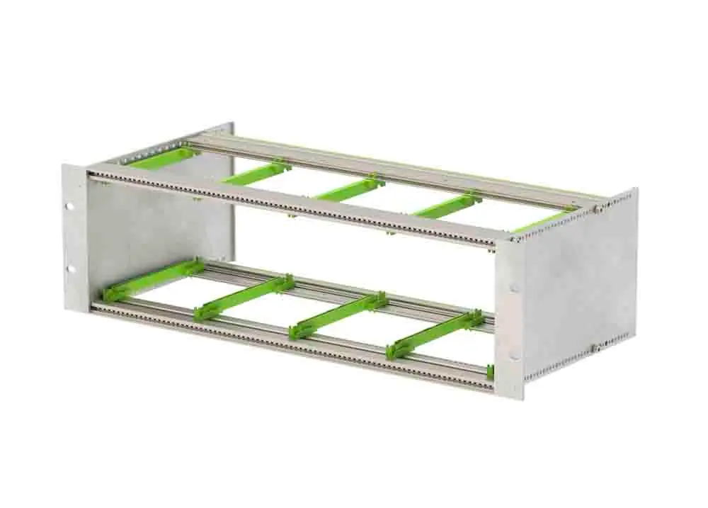 Produktfoto 1 von Bopla Serie Interzoll Sub-Rack, 3 U, T. 218 mm, Klar, Aluminium